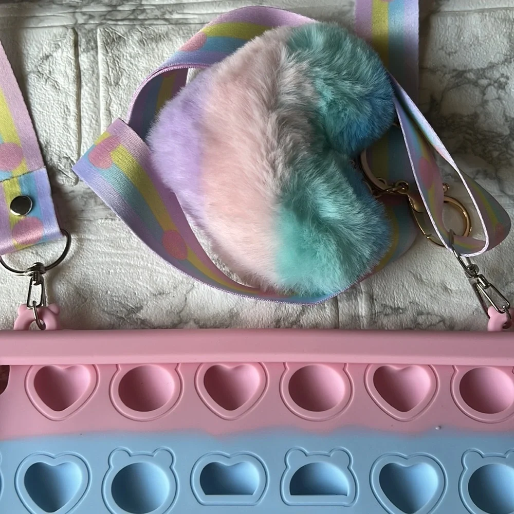 🇺🇸 Pop it Rainbow iPad case Strap and Keychain
